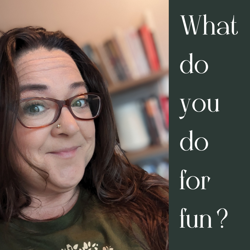 Image of Courtney and the text "What do you do for fun?"